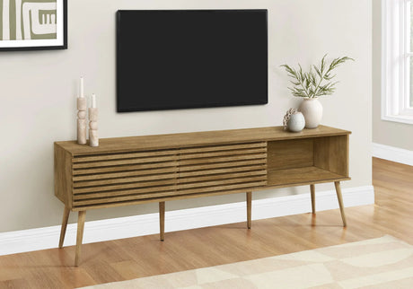 TV Stand, 72 Inch, Media Entertainment Center, Storage Cabinet, Console, Storage Shelves, Contemporary & Modern - Walnut - Furniture Home Direct