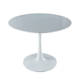 Tulip Table Mid-Century Dining Table With Round MDF Table Top, Pedestal Dining Table, End Table Leisure Coffee Table - Furniture Home Direct