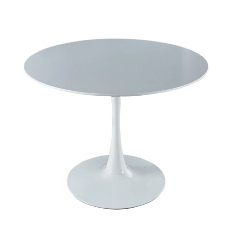 Tulip Table Mid-Century Dining Table With Round MDF Table Top, Pedestal Dining Table, End Table Leisure Coffee Table - Furniture Home Direct