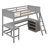 Loft Bed With Shelves With Desk - Furniture Home Direct