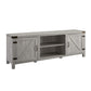 Rustic Farmhouse Double Barn Door 70" TV Stand For 80" TVs With Center Shelves - Furniture Home Direct