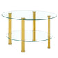 Contemporary Minimalist Double Layer Tempered Glass Coffee Table - Furniture Home Direct
