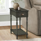 Accent Side Table, 2 Tier, Storage Drawer, Stylish Traditional Design - Furniture Home Direct