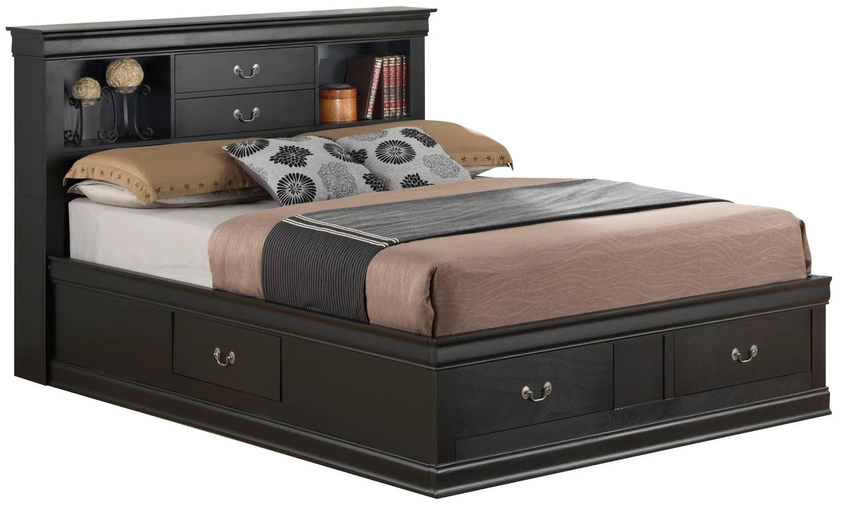 Louis Phillipe - Bookcase Storage Bed - Furniture Home Direct