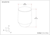 Benning - Side Table - Antique Brass / White - Furniture Home Direct