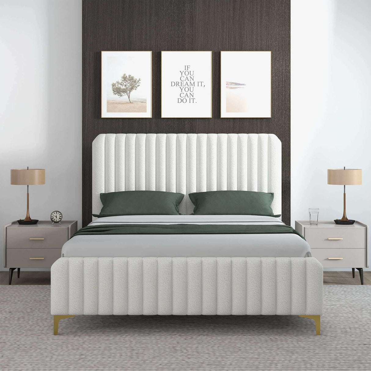 Valery - Upholstered Platform Bed - Furniture Home Direct