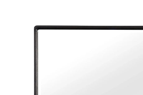 Rectangle Wood Mirror - Black - Furniture Home Direct
