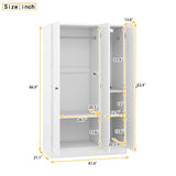 3 Door Shutter Wardrobe With Shelves - Furniture Home Direct