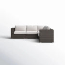 Luxurious Wicker Patio Sectional With Weather Resistant Sunbrella Cushions - Furniture Home Direct