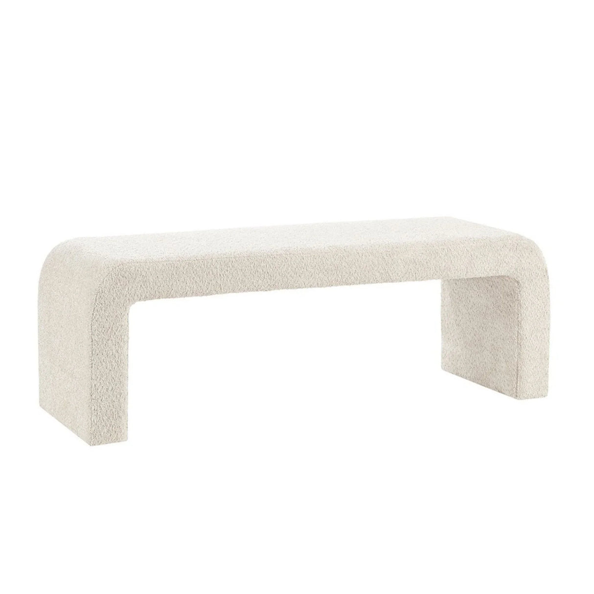 Modern Contemporary Waterfall Bench - Cream - Furniture Home Direct