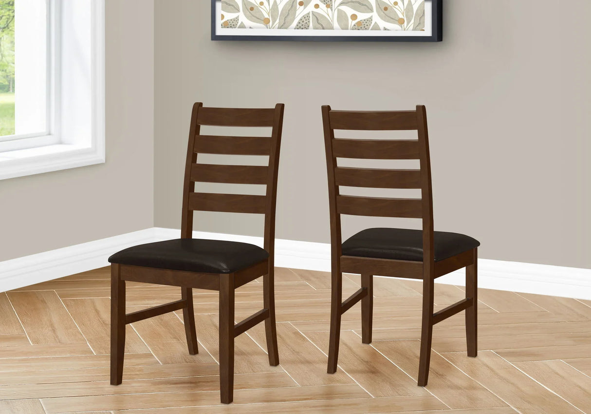 Dining Chair, Dining Room, Side, Upholstered, Transitional (Set of 2) - Brown - Furniture Home Direct
