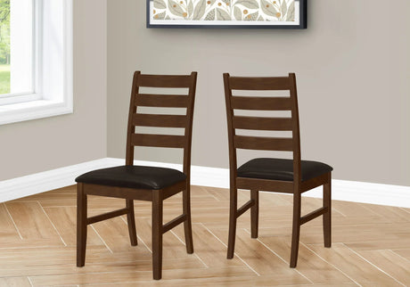 Dining Chair, Dining Room, Side, Upholstered, Transitional (Set of 2) - Brown - Furniture Home Direct