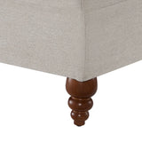 Candor - Ottoman Upholstered Footrest - Beige / Gray - Furniture Home Direct