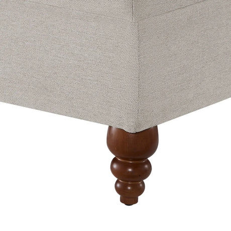 Candor - Ottoman Upholstered Footrest - Beige / Gray - Furniture Home Direct