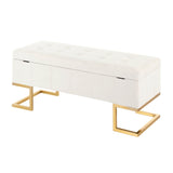 Midas - Contemporary / Glam Storage Bench - Furniture Home Direct