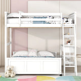 Full Over Full Bunk Bed With Desk - Furniture Home Direct