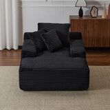 Oversized Chaise Lounge Chair Cozy Cloud Couch With 3 Throw Pillows And Wide Armrest - Furniture Home Direct