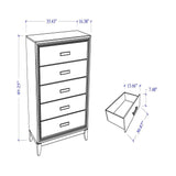 Almera - Glitter Chest - White - Furniture Home Direct