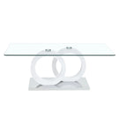 Contemporary Style Glass Top Coffee Table - Furniture Home Direct