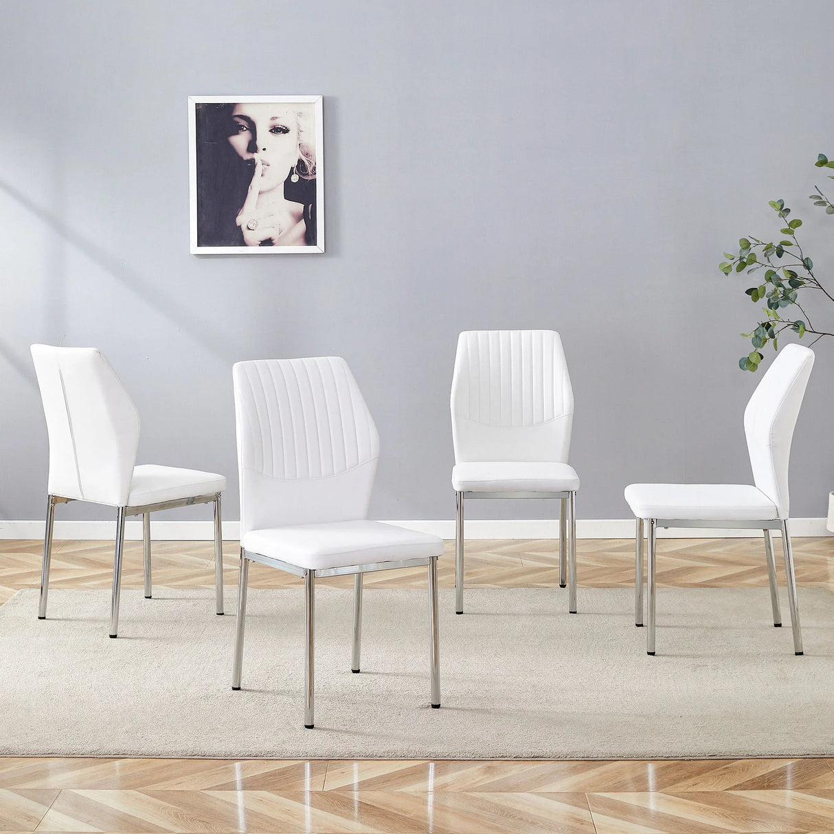 Luxury Simple High Resilience Dining Chair With Metal Legs - Furniture Home Direct