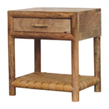 Regency - Woven Nightstand With Drawer - Light Brown - Furniture Home Direct