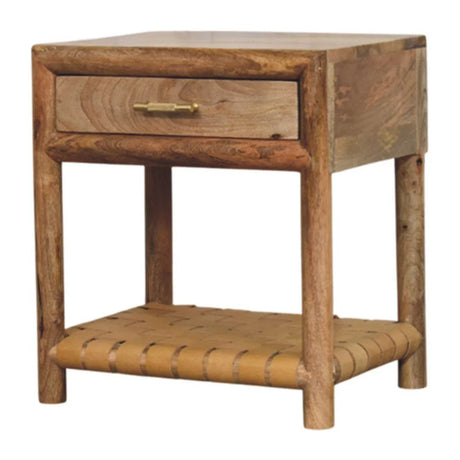 Regency - Woven Nightstand With Drawer - Light Brown - Furniture Home Direct