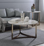 Aziz - Sintered Stone Top Round Coffee Table - Furniture Home Direct