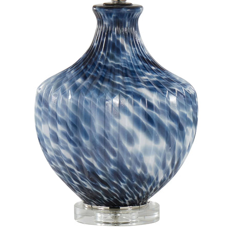 Lotus - Contemporary Table Lamp (Set of 2) - True Navy / Gold / Polished Nickel / Clear Crystal - Furniture Home Direct