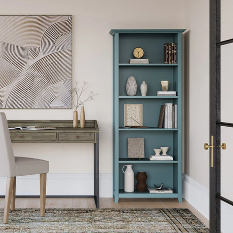 Amherst - 5 Shelf Bookcase, Handcrafted - Furniture Home Direct