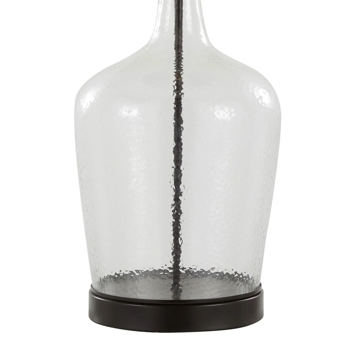 Botella - Contemporary Table Lamp Built In USB Port (Set of 2) - Clear / Oil Bronze / Natural - Furniture Home Direct