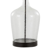 Botella - Contemporary Table Lamp Built In USB Port (Set of 2) - Clear / Oil Bronze / Natural - Furniture Home Direct