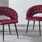 Modern Chair With Golden Color Iron Tube Legs, Soft Cushions And Comfortable Backrest, Suitable For Dining Room, Living Room, Cafe, Hairball Back - Furniture Home Direct