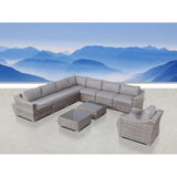 Outdoor Wicker Conversation Set With Cushions, All Weather - Furniture Home Direct