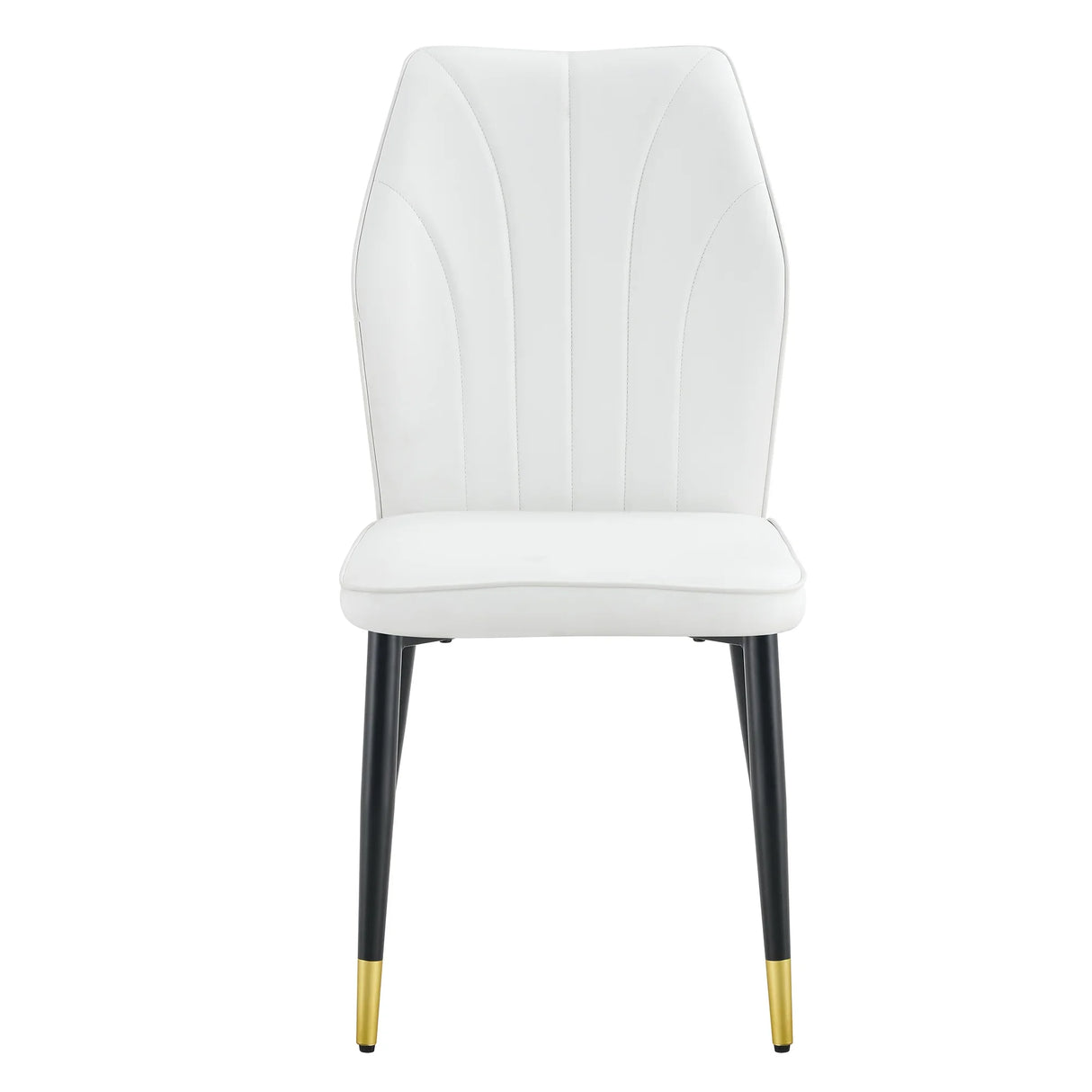 Dining Chairs Set of 4 Modern PU Upholstered Sleek White - Furniture Home Direct