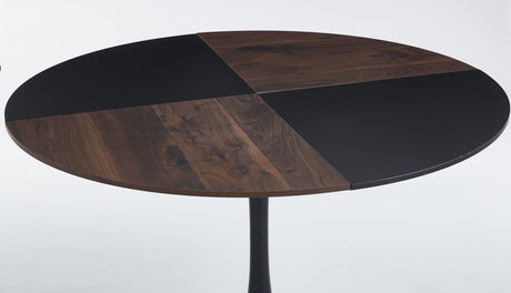Mid-Century 5-Piece Dining Set, MDF Top Black, Seats 4 to 6