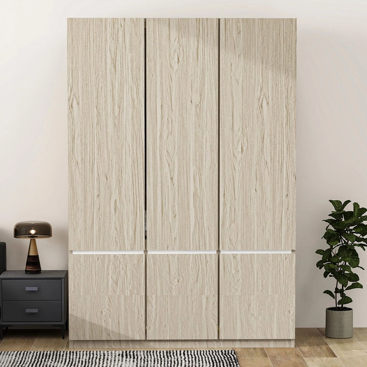 6 Doors Wardrobe Storage For Bedroom - Furniture Home Direct