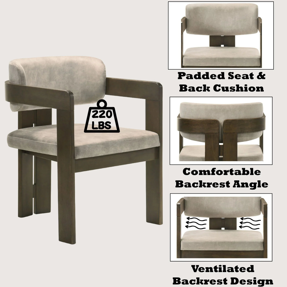 Destin - Polished Microfiber Side Chair (Set of 2) - Light Gray - Furniture Home Direct