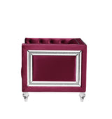 Heibero Loveseat - With 2 Pillows - Burgundy - Furniture Home Direct