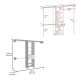 Closet System With Five Shelves Drawer Rods Bedroom White - Furniture Home Direct