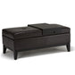 Oregon - Contemporary Storage Ottoman Bench With Tray - Furniture Home Direct