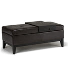 Oregon - Contemporary Storage Ottoman Bench With Tray - Furniture Home Direct