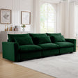 3 Seater Deep Sofa - Green Corduroy - Furniture Home Direct