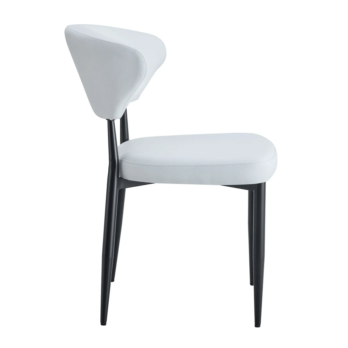 Dining Chairs Set Of 4 Modern Upholstered Metal Legs White - Furniture Home Direct