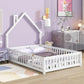 House-Shaped Headboard Floor Bed With Fence - Furniture Home Direct