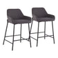 Daniella - Industrial Fixed Height Counter Stool (Set of 2) - Furniture Home Direct