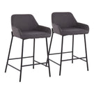 Daniella - Industrial Fixed Height Counter Stool (Set of 2) - Furniture Home Direct