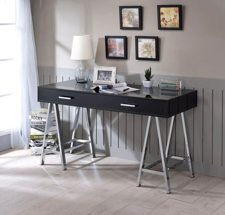 Coleen - High Gloss Writing Desk With USB - Furniture Home Direct