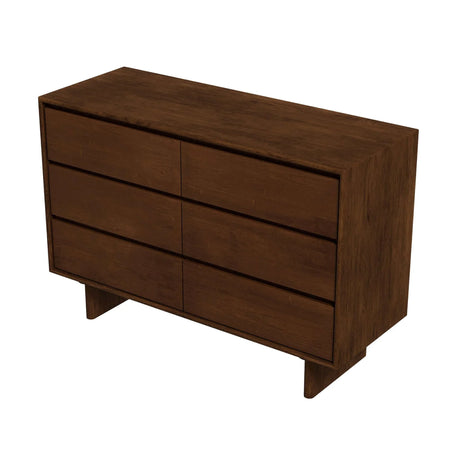 Dubrovnik - Mid-Century Modern Dresser With 6 Drawers - Brown - Furniture Home Direct