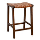 James - Mid-Century Modern Genuine Leather Counter Stool - Furniture Home Direct