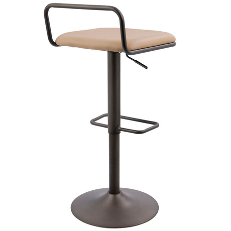 Beta - Industrial Barstool (Set of 2) - Camel - Furniture Home Direct